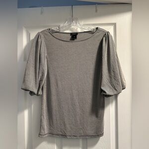 Ann Taylor Black and White Striped Blouse